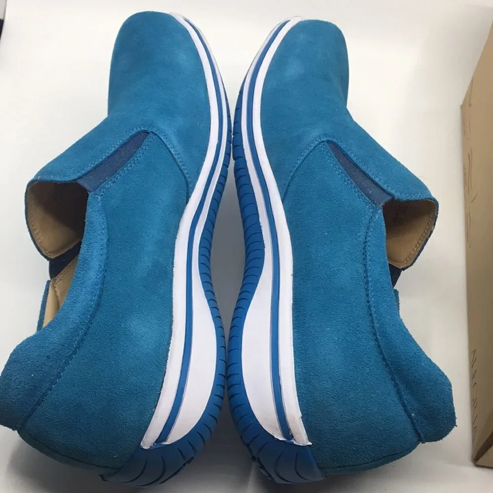 NIB Alegria Men’s Aaron Blur Suede Slip On Shoes - Size 47 EU 13 US